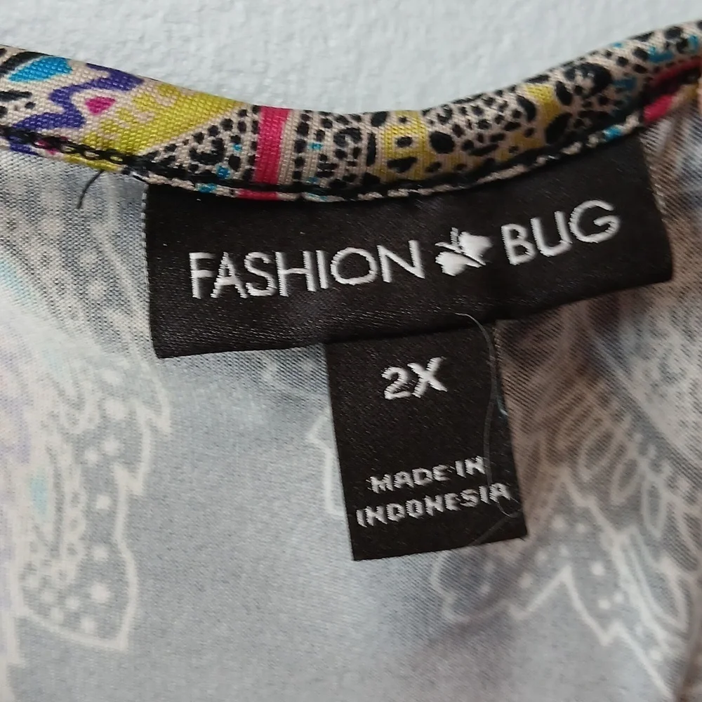 Fashion Bug Y2K Paisley Lace Camisole Tank Babydoll Womens 2X - Picture 3 of 6